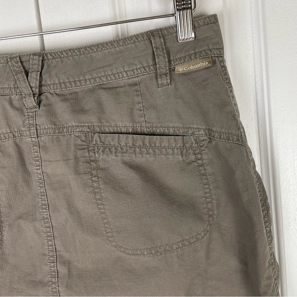 Columbia Straight Utility Cargo Skirt Womens 10 Green Khaki Outdoor Hiking Y2K - Picture 9 of 15